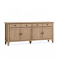 Sideboard 180 x 45 x 90 cm Holz in Eichenoptik mit 4 Schubladen und 4 Türen Landhausstil